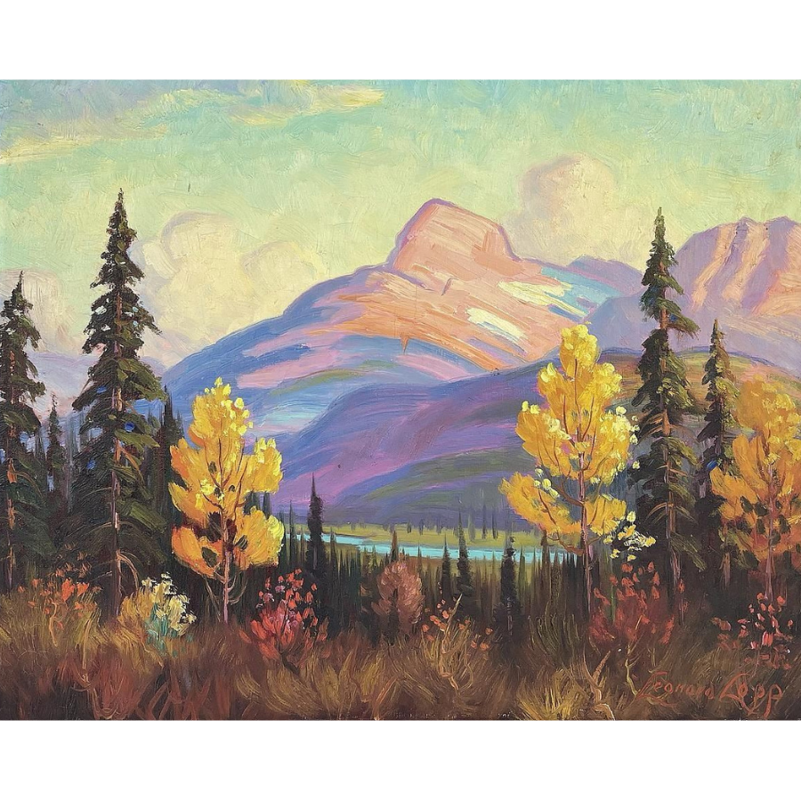 Harry Leonard Lopp Glacier National Park art for auction