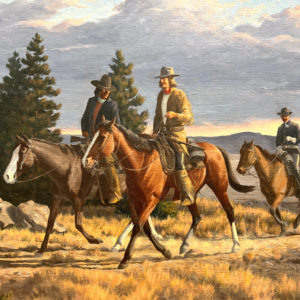 Shorty Shope Trailing Hostiles Cowboy Oil Painting