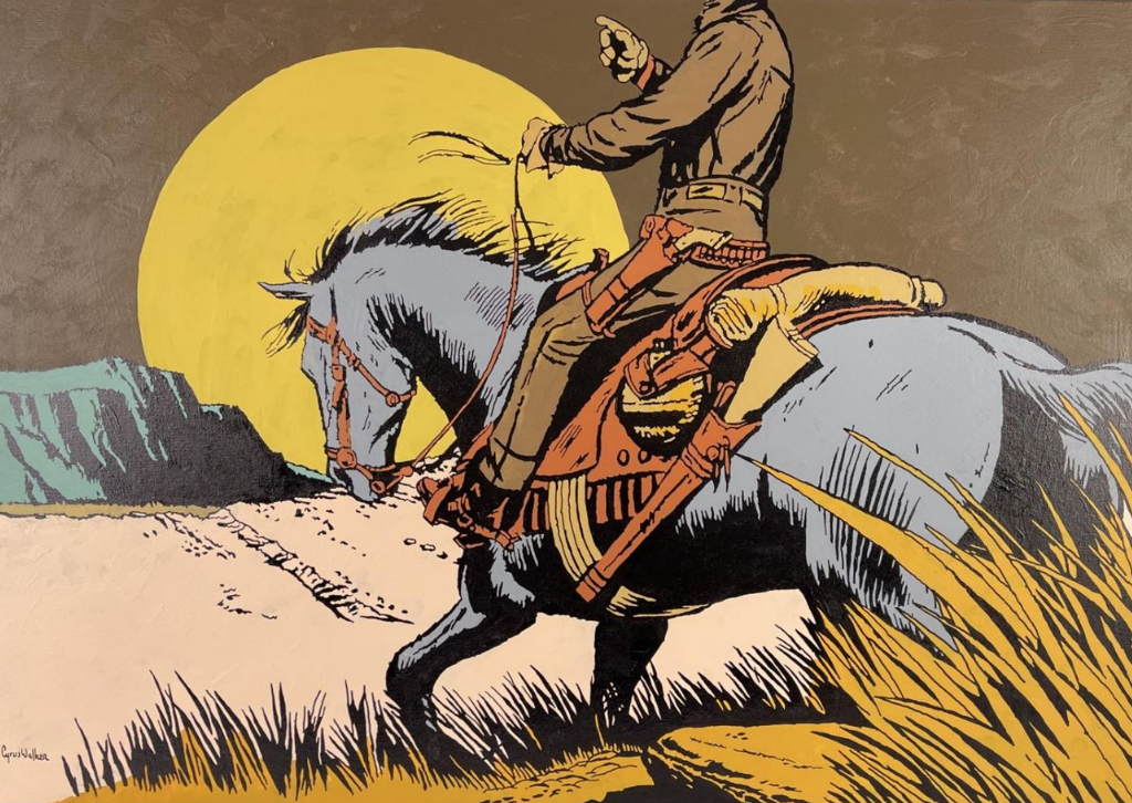 Cyrus Walker Bozeman Montana Headless Horseman Painting Online Auction
