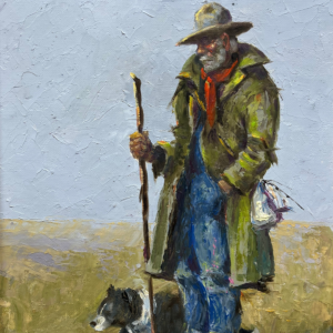 painting by ace powell, painting is titled "The Shepard"