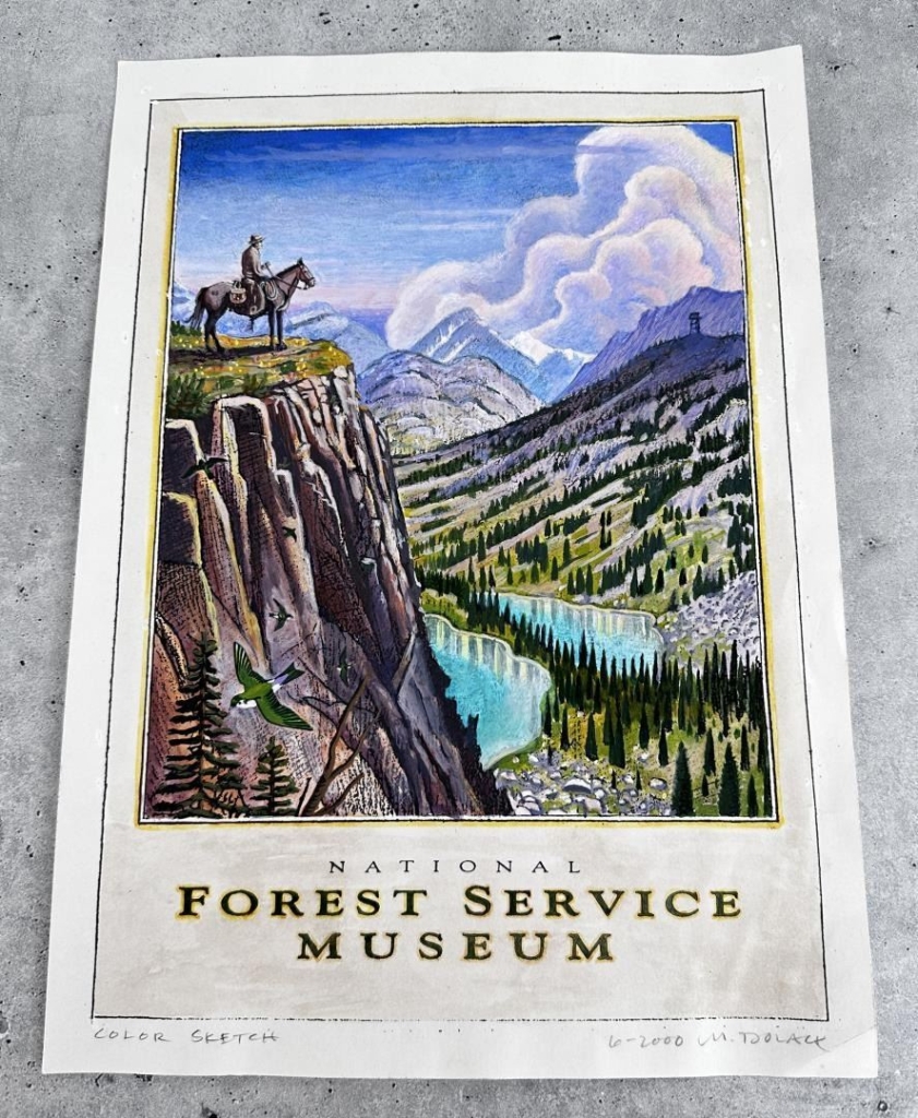 Monte Dolack Forest Service Watercolor