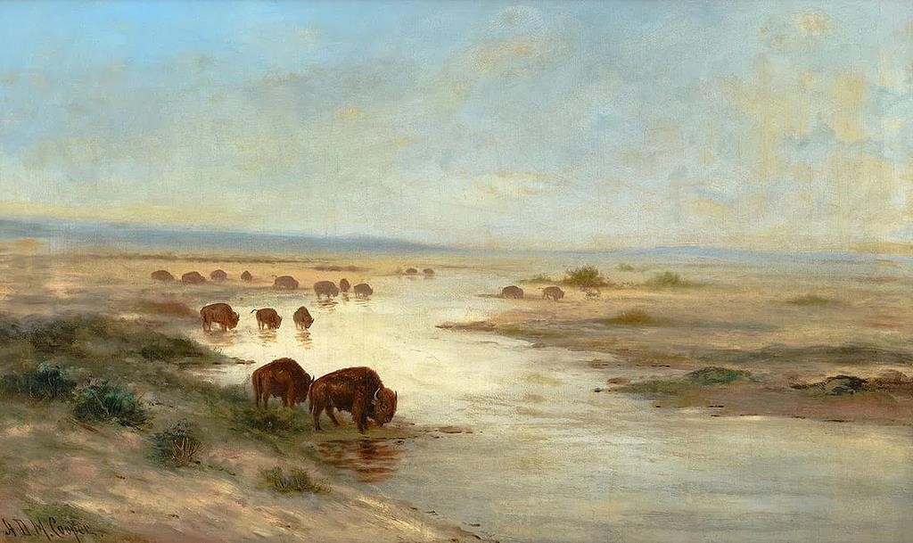 Lot # : 955 - Astley David Middleton Cooper Buffalo Painting Lot # : 955 - Astley David Middleton Cooper Buffalo Painting